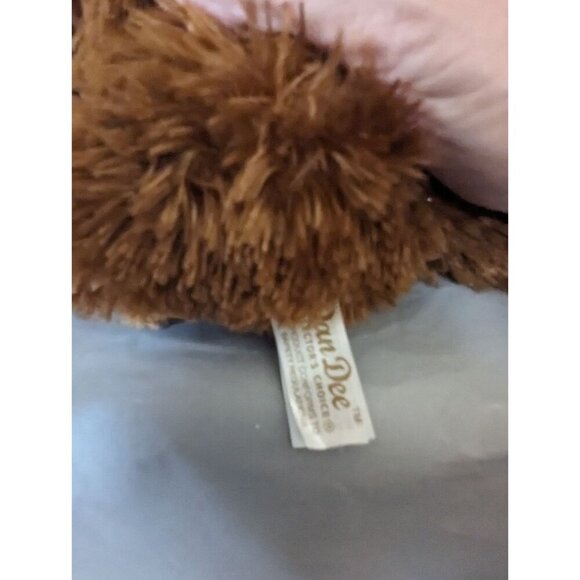 Dan Dee Brown Plush Dog With Bunny Ears & Pink Bow 8" Easter Spring Gift - Picture 10 of 10